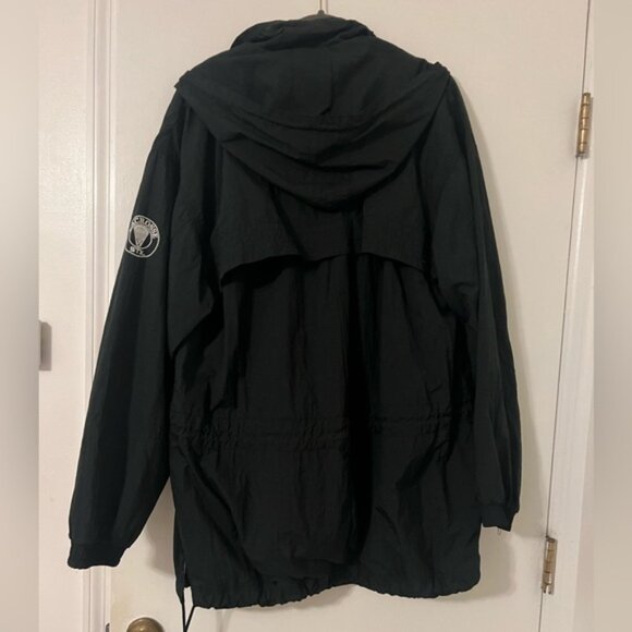 Vintage STX Lacrosse Jacket Black Mens SizeXL Anorak Coat zipped pockets - Picture 11 of 15